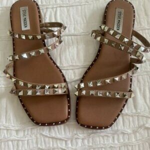 Steve Madden Women's Skyler Studded Strappy Slide Sandals